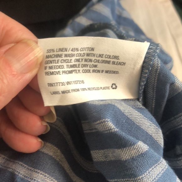 The Nines by Hatch Blue and White Maternity Jumpsuit Size XS NWT - Picture 7 of 7